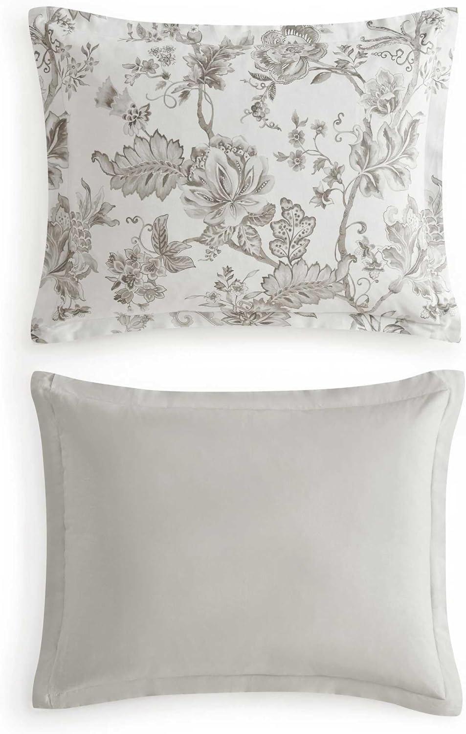 image:imageMartha Stewart Twin Duvet Cover Set 100 Smooth amp Silky Sateen Cotton Bedding 2 Piece Striped Bedding with Matching Pillowcase Verbena Stripe BlueAvery Floral Grey