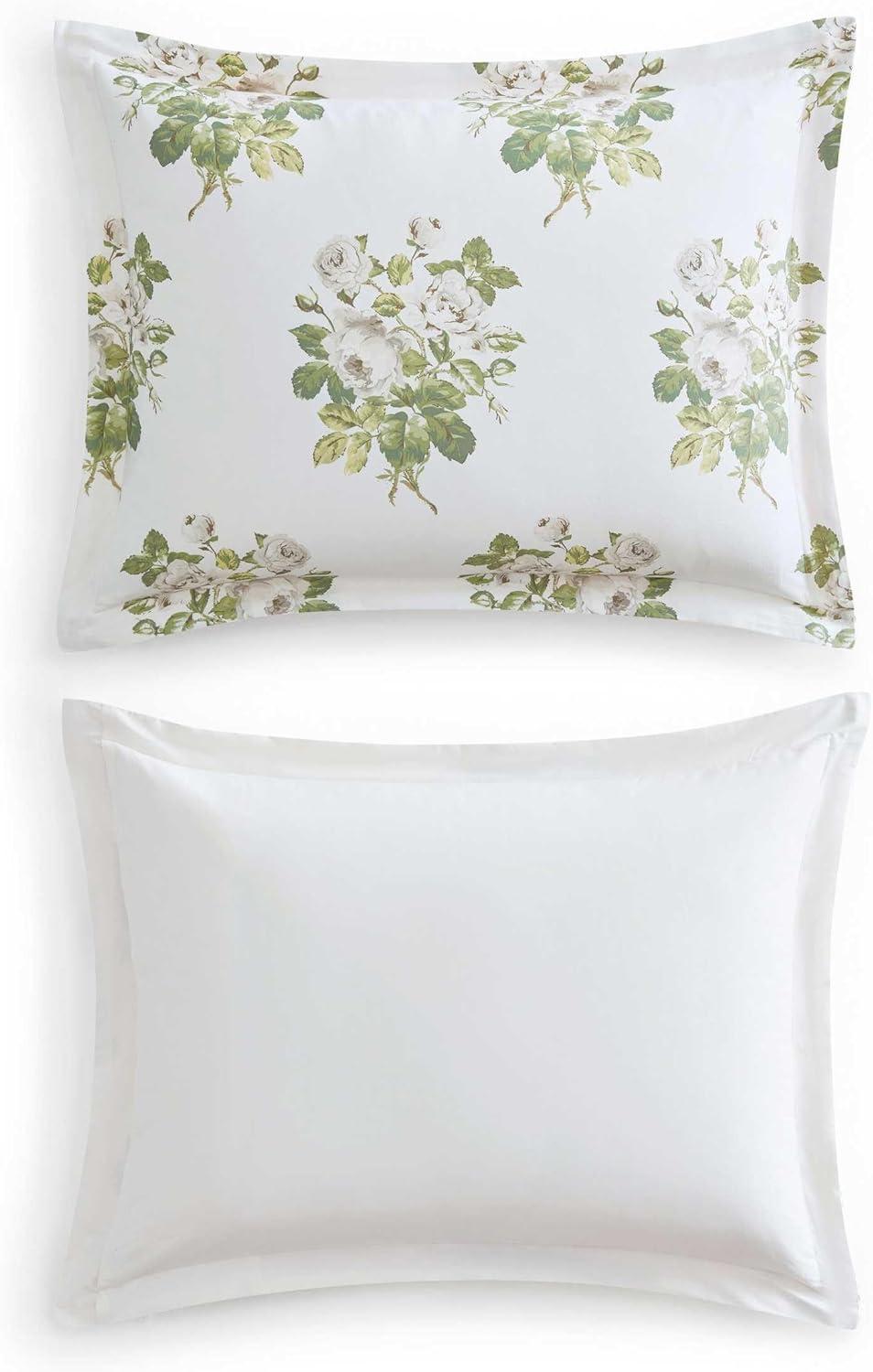 image:imageMartha Stewart Twin Duvet Cover Set 100 Smooth amp Silky Sateen Cotton Bedding 2 Piece Striped Bedding with Matching Pillowcase Verbena Stripe BlueElosie Floral Grey