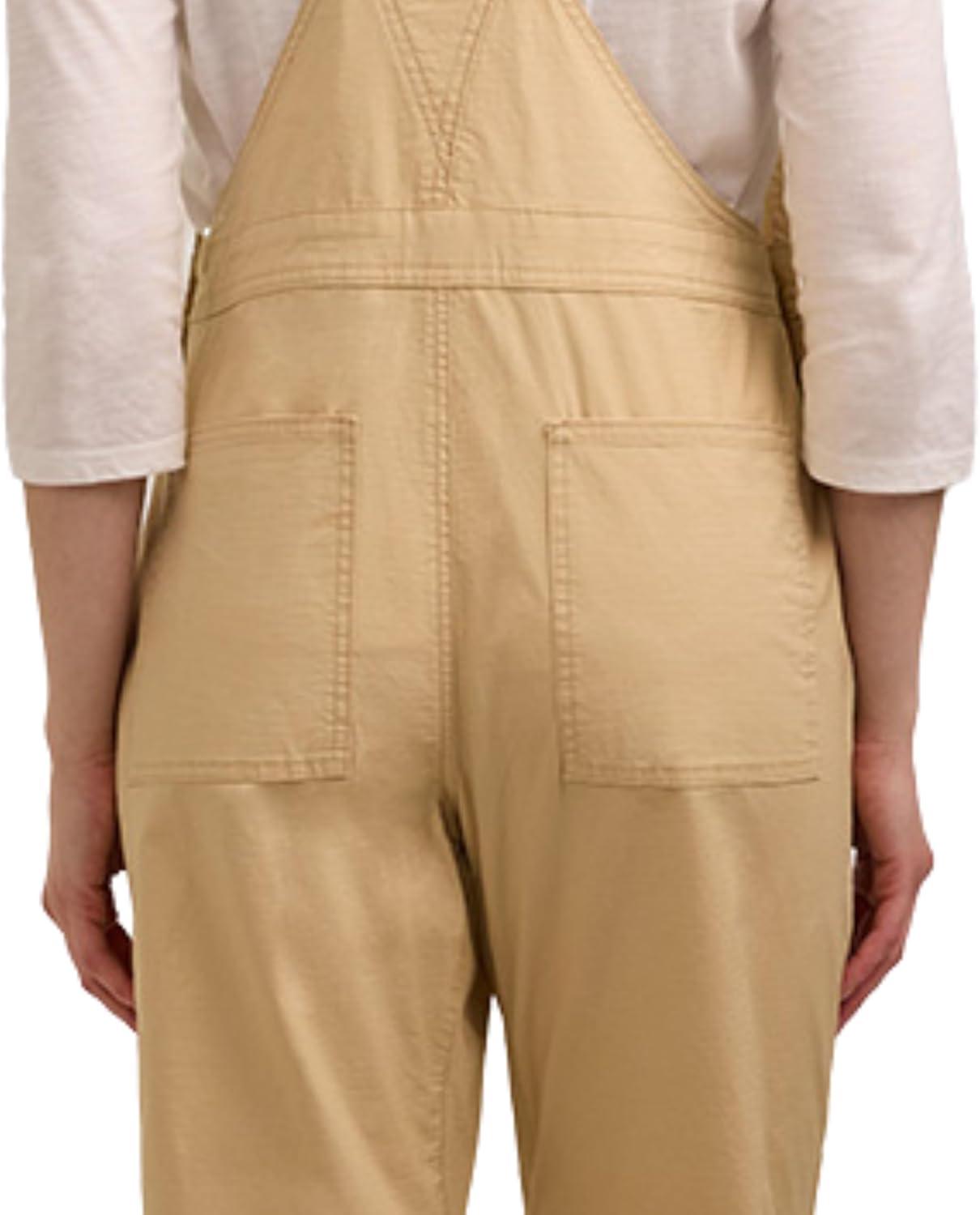 image:imageMartha Stewart Convertible Overall Denim Utility Jumpsuit Adjustable Cotton Workwear Stretch BibsSand