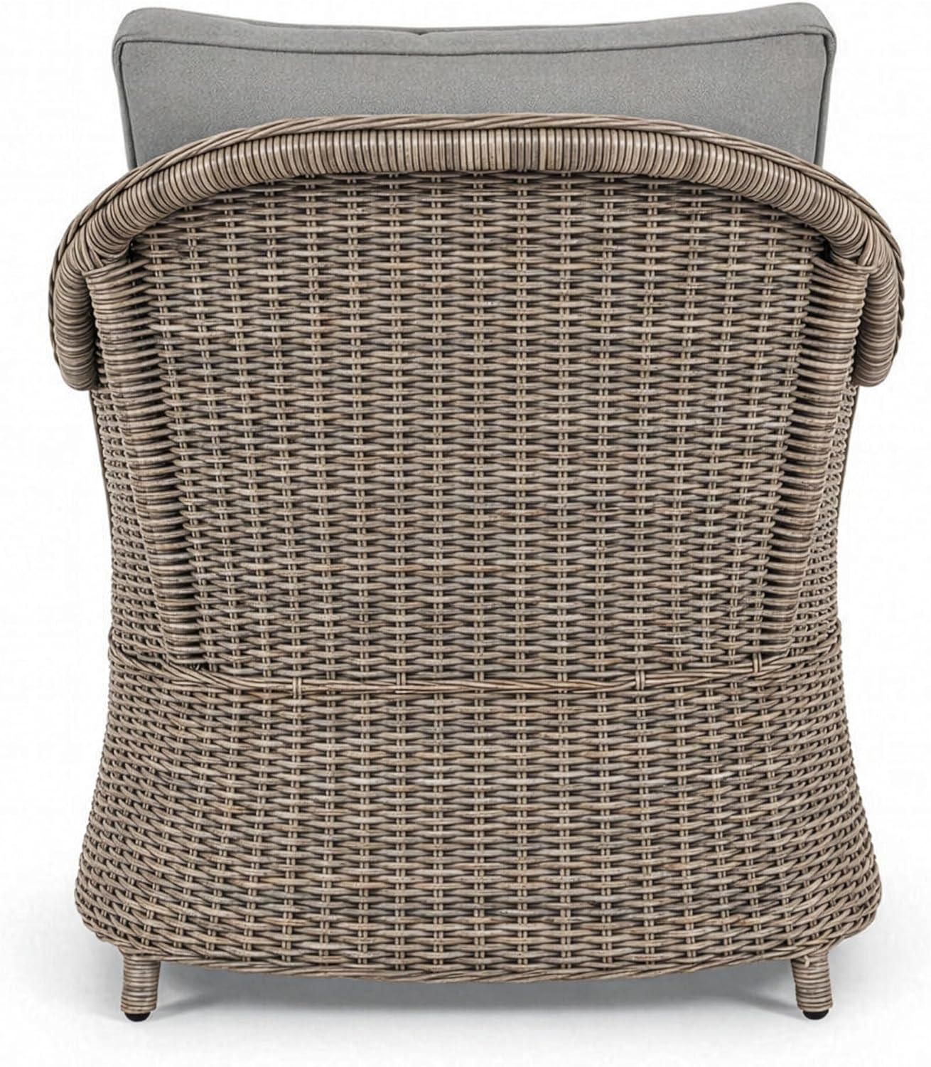 image:imageMartha Stewart Lily Pond Set of 2 IndoorOutdoor Weathered Gray Rattan Wicker Patio Club Chairs with AllWeather Gray Back and Seat Cushions 300 Lb Static WeightSet of 1
