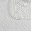 Martha Stewart – Queen Size Quilt Set, Soft & Smooth Sateen Bedding with a Light and Breathable Feel, 3 Piece Bed Set with Matching Pillowcases (Fern Embroidery Grey)(Vintage Scallop White)