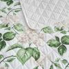 Martha Stewart – Queen Size Quilt Set, Soft & Smooth Sateen Bedding with a Light and Breathable Feel, 3 Piece Bed Set with Matching Pillowcases (Fern Embroidery Grey)(Hydrangea Floral Beige)