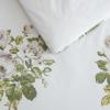 Martha Stewart – Twin Duvet Cover Set, 100% Smooth & Silky Sateen Cotton Bedding, 2 Piece Striped Bedding with Matching Pillowcase (Verbena Stripe Blue)(Avery Floral Grey)