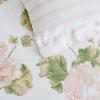 Martha Stewart – Twin Duvet Cover Set, 100% Smooth & Silky Sateen Cotton Bedding, 2 Piece Striped Bedding with Matching Pillowcase (Verbena Stripe Blue)(Geranium Bloom Pink)
