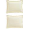 Martha Stewart – Twin Duvet Cover Set, 100% Smooth & Silky Sateen Cotton Bedding, 2 Piece Striped Bedding with Matching Pillowcase (Verbena Stripe Blue)(Signature Scallop White)