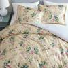 Martha Stewart – Twin Duvet Cover Set, 100% Smooth & Silky Sateen Cotton Bedding, 2 Piece Striped Bedding with Matching Pillowcase (Verbena Stripe Blue)(Songbird Yellow)