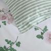Martha Stewart – Twin Duvet Cover Set, 100% Smooth & Silky Sateen Cotton Bedding, 2 Piece Striped Bedding with Matching Pillowcase (Verbena Stripe Blue)(Tea Rose Pink)