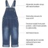 Martha Stewart Convertible Overall, Denim Utility Jumpsuit, Adjustable Cotton Workwear, Stretch Bibs(Bleach Wash)
