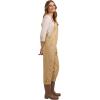 Martha Stewart Convertible Overall, Denim Utility Jumpsuit, Adjustable Cotton Workwear, Stretch Bibs(Sand)