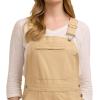 Martha Stewart Convertible Overall, Denim Utility Jumpsuit, Adjustable Cotton Workwear, Stretch Bibs(Sand)