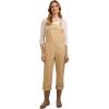 Martha Stewart Convertible Overall, Denim Utility Jumpsuit, Adjustable Cotton Workwear, Stretch Bibs(Sand)