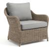 Martha Stewart Lily Pond Set of 2 Indoor-Outdoor Weathered Gray Rattan Wicker Patio Club Chairs with All-Weather Gray Back and Seat Cushions, 300 Lb. Static Weight(Set of 1)