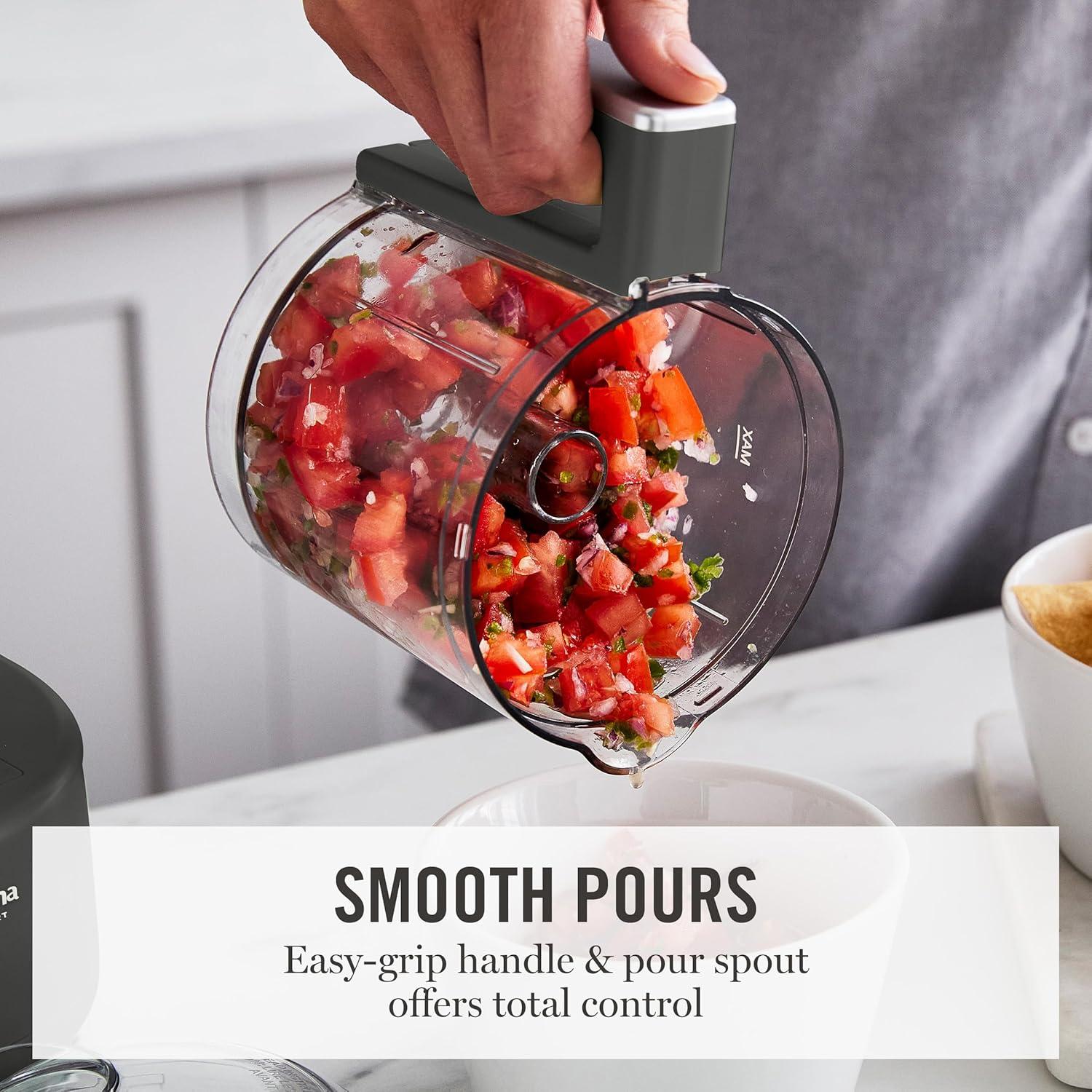 image:imageMartha Stewart 3 Cup Electric Food Chopper Vegetable amp Herb Mini Food Processor 24oz BPAFree Bowl Stainless Steel Blades Pour Spout Dicing Mincing Chop amp Puree Dishwasher Safe LinenCaviar Gray