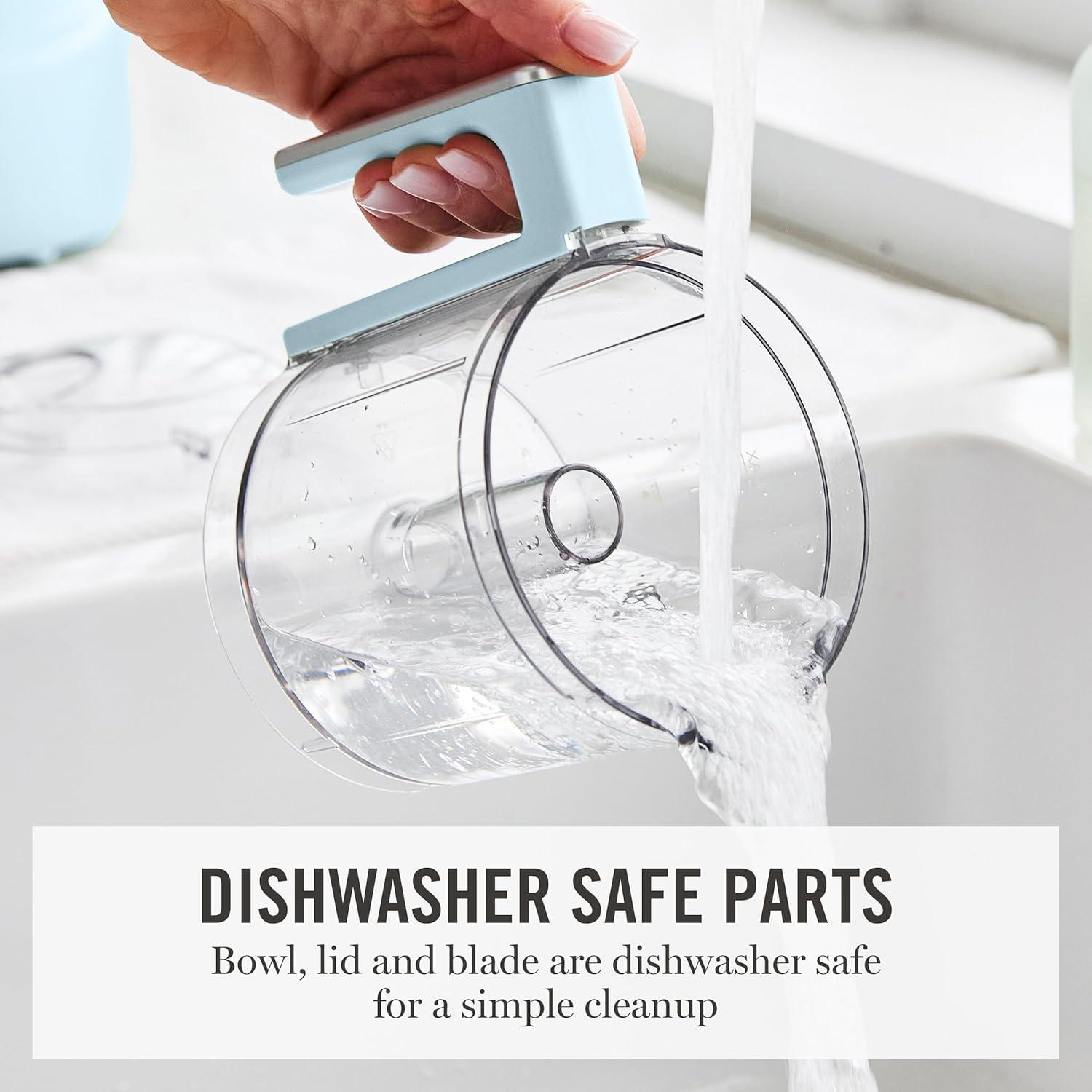 image:imageMartha Stewart 3 Cup Electric Food Chopper Vegetable amp Herb Mini Food Processor 24oz BPAFree Bowl Stainless Steel Blades Pour Spout Dicing Mincing Chop amp Puree Dishwasher Safe LinenSky Blue