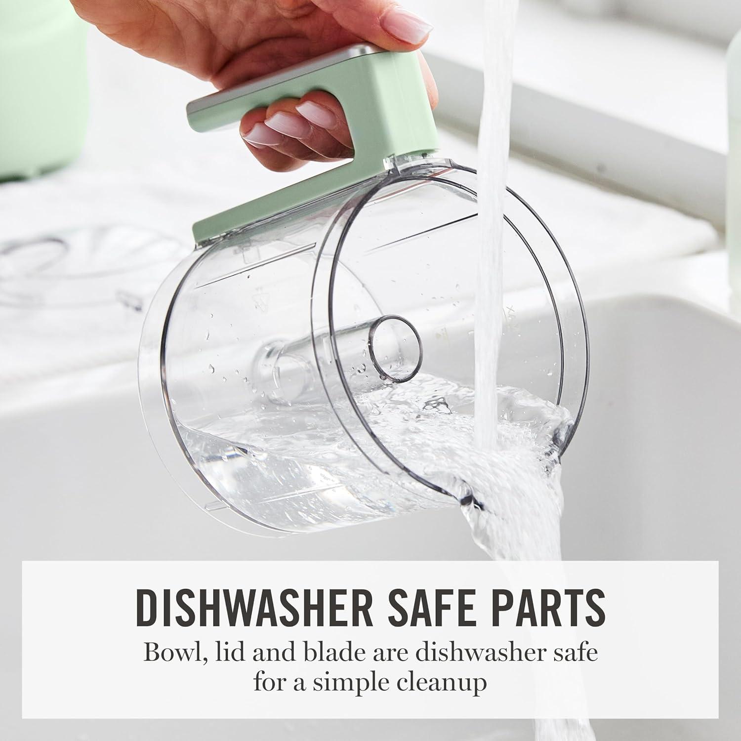 image:imageMartha Stewart 3 Cup Electric Food Chopper Vegetable amp Herb Mini Food Processor 24oz BPAFree Bowl Stainless Steel Blades Pour Spout Dicing Mincing Chop amp Puree Dishwasher Safe LinenHoneydew Green