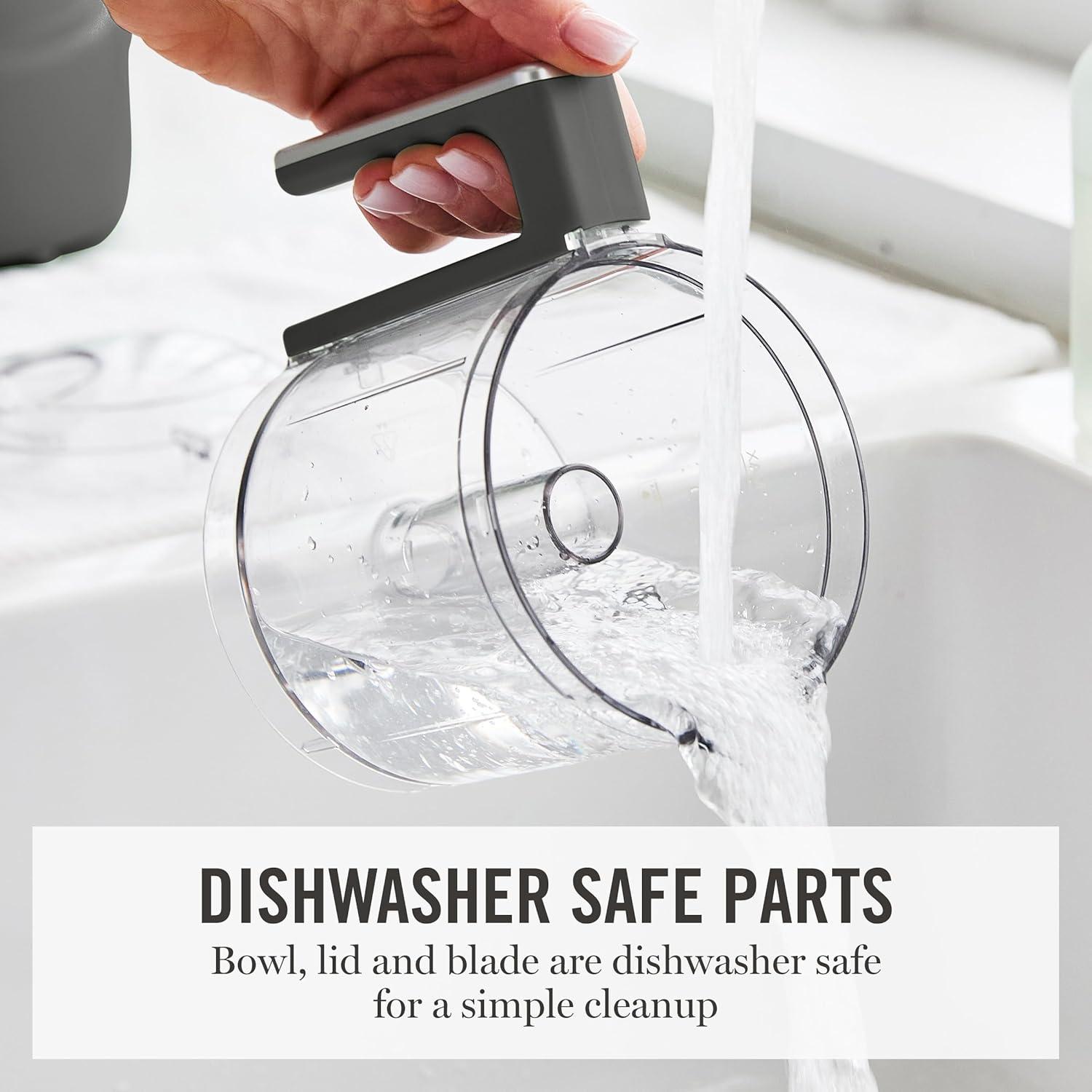 image:imageMartha Stewart 3 Cup Electric Food Chopper Vegetable amp Herb Mini Food Processor 24oz BPAFree Bowl Stainless Steel Blades Pour Spout Dicing Mincing Chop amp Puree Dishwasher Safe LinenCaviar Gray