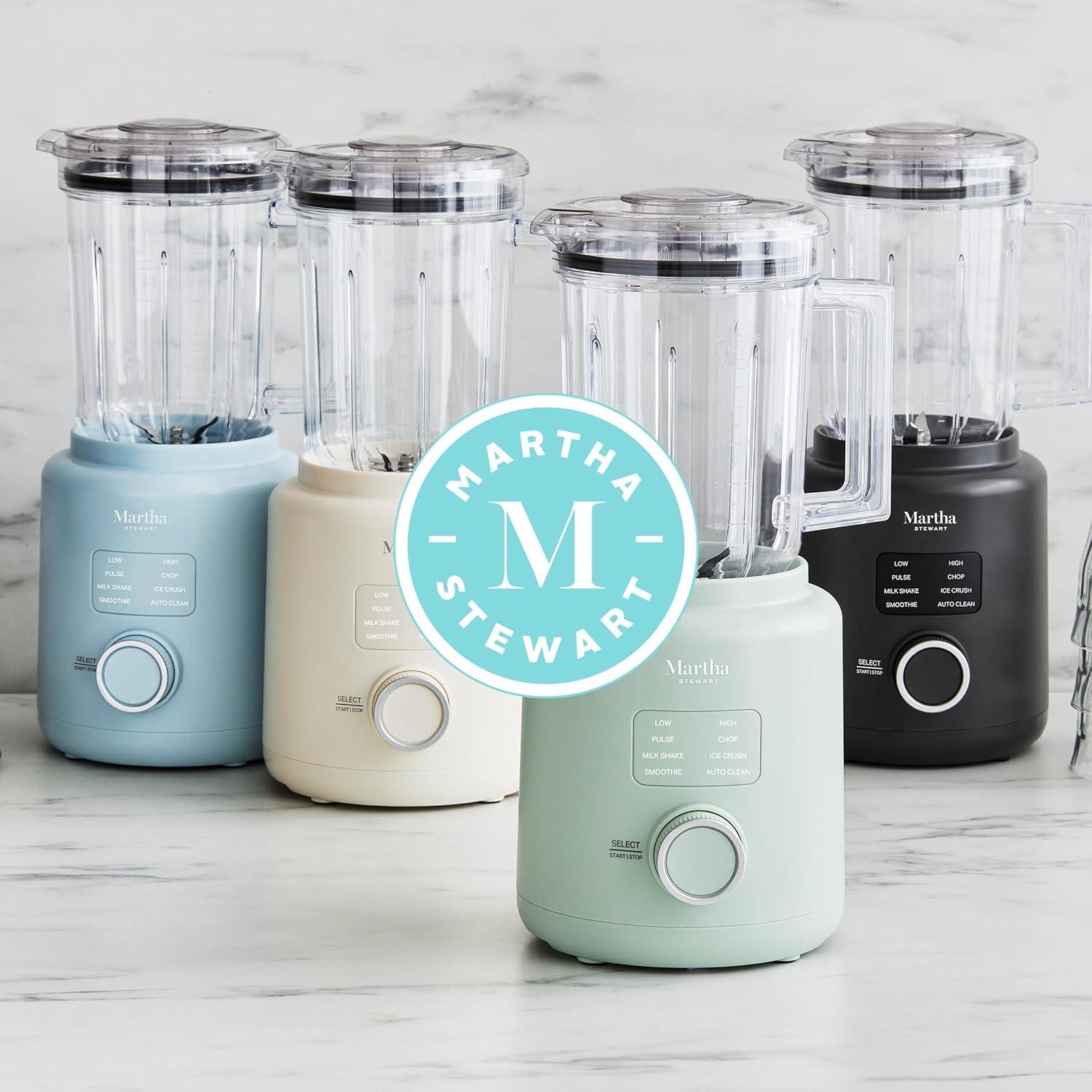 image:imageMartha Stewart 50oz Countertop Blender Smoothie Margarita amp Ice Crushing Blender BPAFree Pitcher 3 Speeds 5 Presets AutoClean Function Dishwasher Safe Stainless Steel Blades Linen CreamLinen White