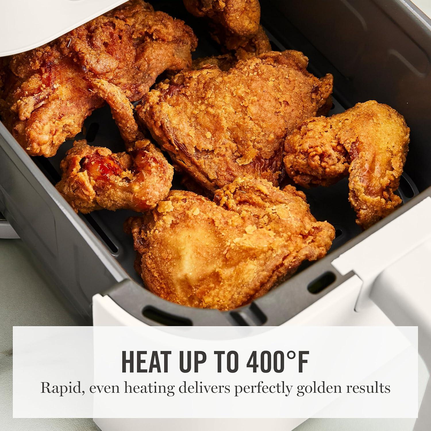 image:imageMartha Stewart 6QT Air Fryer 6in1 Bake Broil Roast Air Fry Dehydrate Reheat Ceramic NonStick Basket Crispy Results Fast 400F Max Temp Shake Reminder Auto ShutOff Linen CreamLinen White