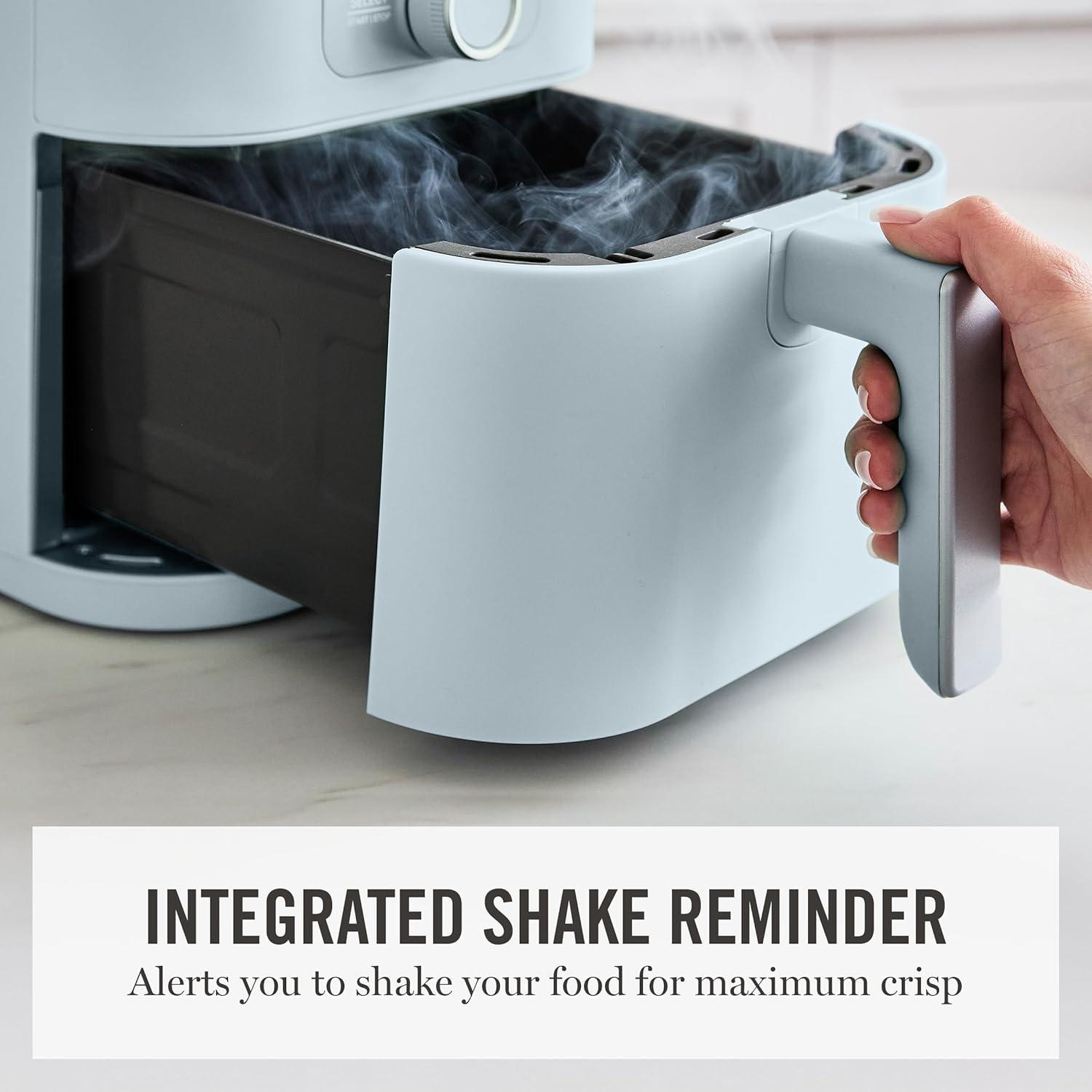 image:imageMartha Stewart 6QT Air Fryer 6in1 Bake Broil Roast Air Fry Dehydrate Reheat Ceramic NonStick Basket Crispy Results Fast 400F Max Temp Shake Reminder Auto ShutOff Linen CreamSky Blue