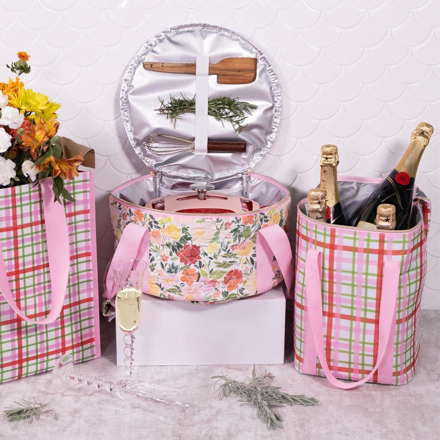 image:imageMartha Stewart Dutch Oven Carrier Insulated Casserole Tote with Padded Handle Zipper Closure Fits Most 67 Qt Dutch Ovens amp Bakeware for Potlucks and Hosting Floral