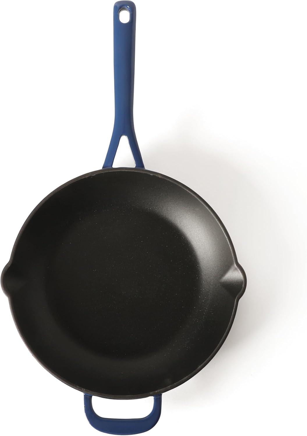 image:imageMartha Stewart Gatwick 12 Enameled Cast Iron Skillet PFASFree Classic Red Exterior with Matte Black Enamel Interior Rust Resistant Oven SafeClassic Blue