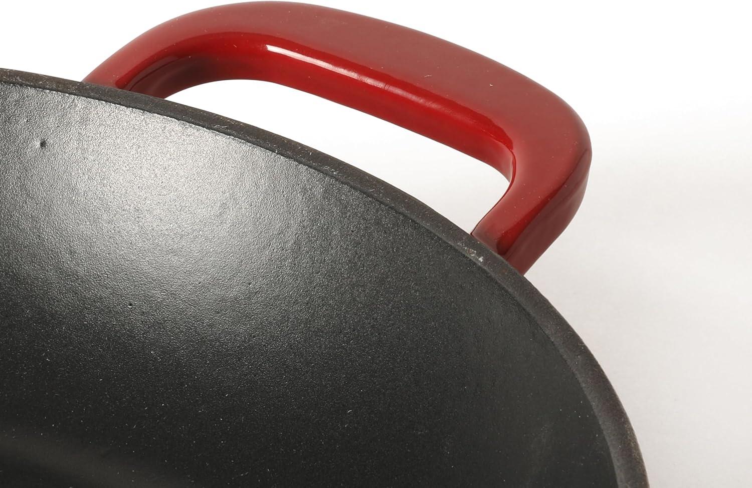 image:imageMartha Stewart Gatwick 12 Enameled Cast Iron Skillet PFASFree Classic Red Exterior with Matte Black Enamel Interior Rust Resistant Oven SafeClassic Red