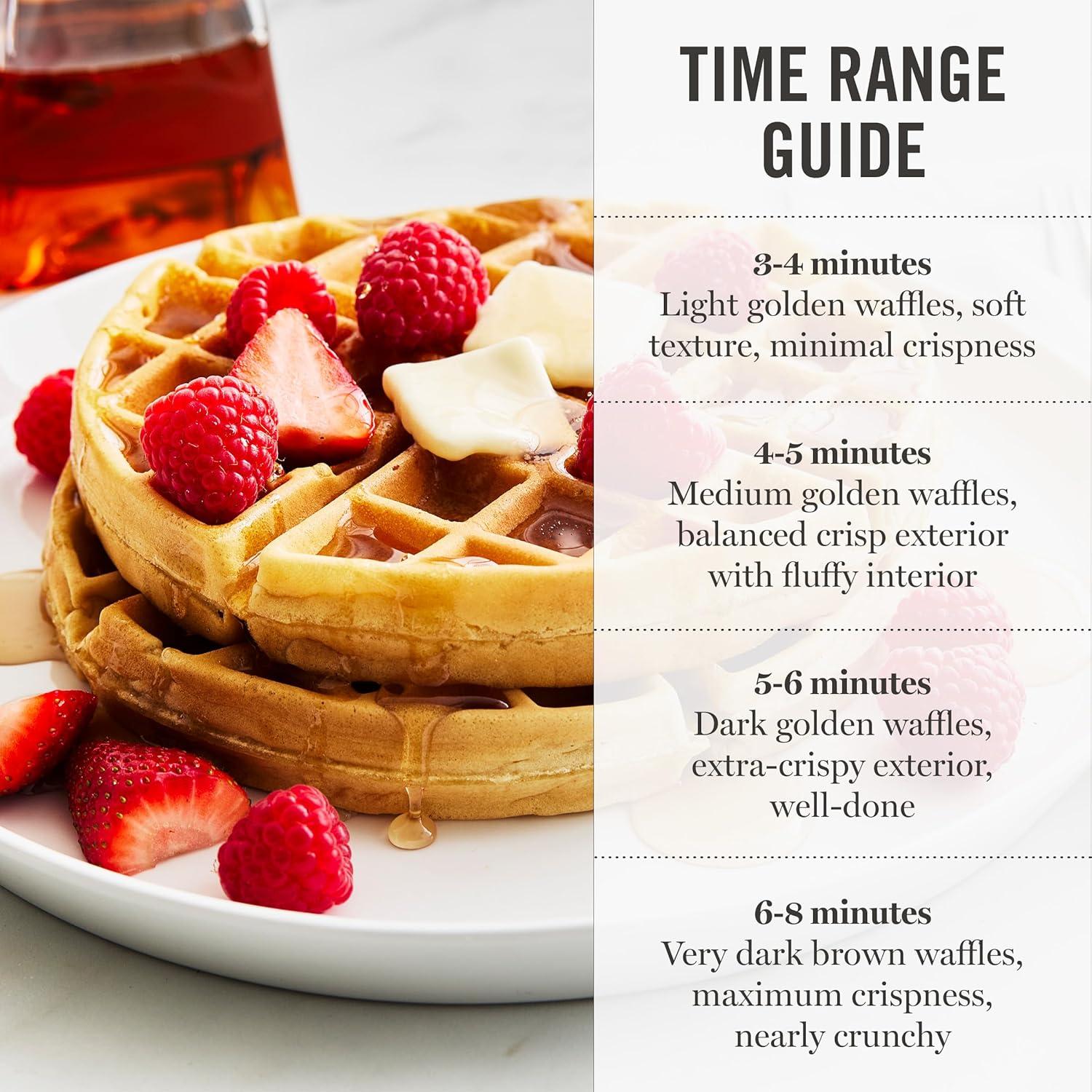 image:imageMartha Stewart Rotating Waffle Maker 180 Flip Iron with PFASFree Nonstick Plates Adjustable Timer Ready Light Drip Tray Space Saving Classic Round 7 Easy to Clean Stainless Steel LinenIndigo Blue