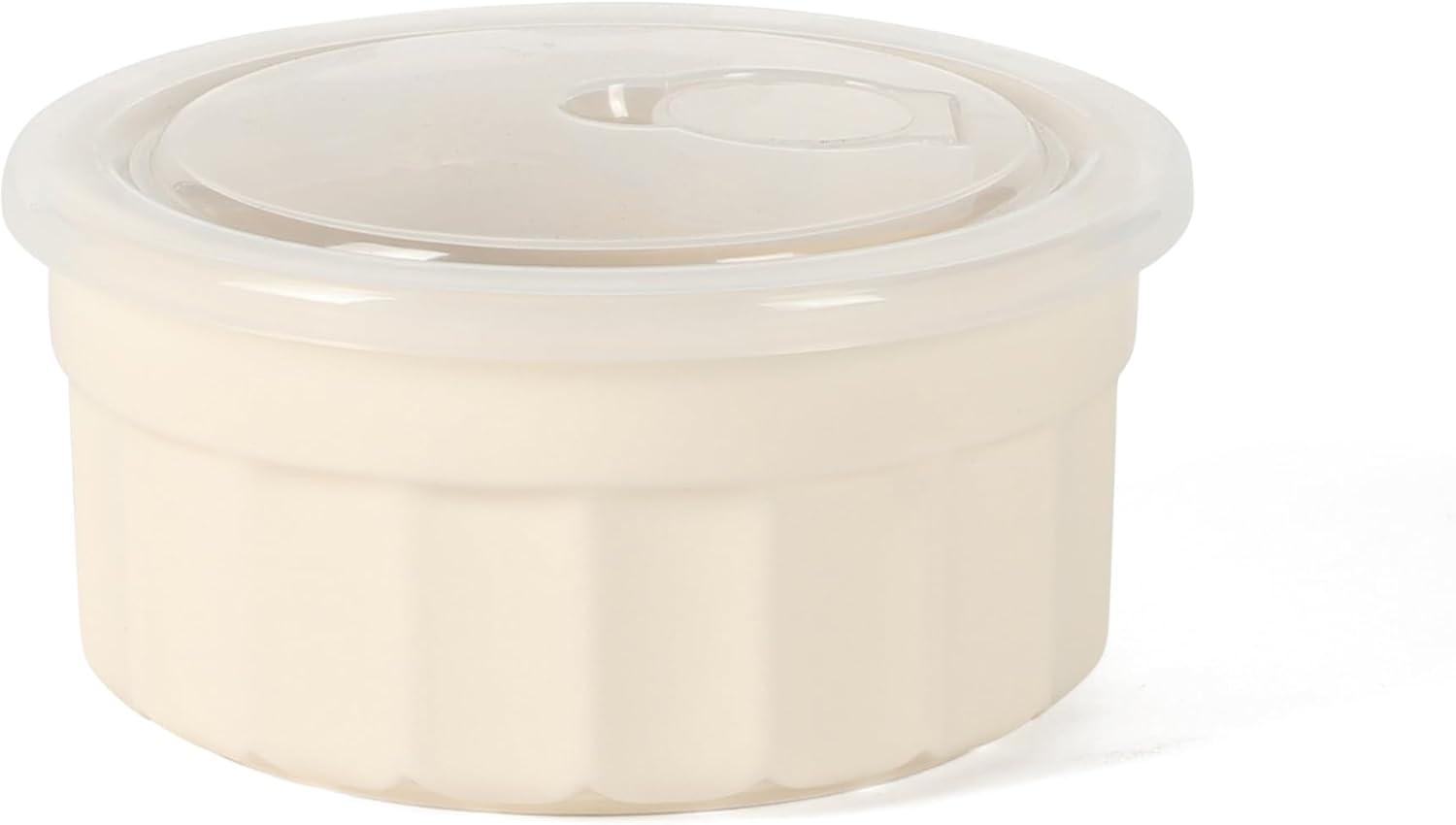 image:imageMartha Stewart Shadowbrook 5Piece Borosilicate Glass Storage Container Set Airtight Locking Lids 216 oz Meal Prep Leftover amp Lunch Containers Microwave Oven amp Dishwasher SafeCream Broadbrook Round