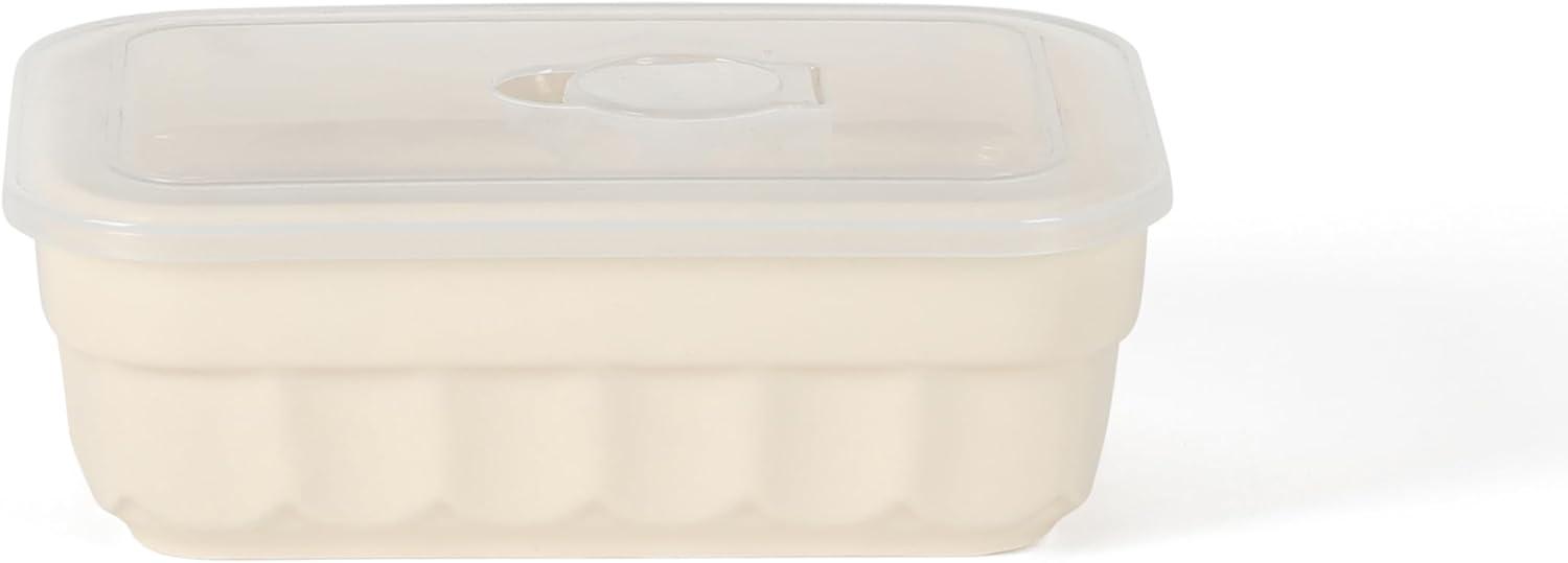 image:imageMartha Stewart Shadowbrook 5Piece Borosilicate Glass Storage Container Set Airtight Locking Lids 216 oz Meal Prep Leftover amp Lunch Containers Microwave Oven amp Dishwasher SafeCream Broadbrook Rectangular
