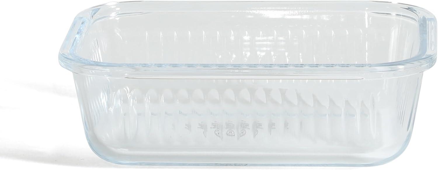 image:imageMartha Stewart Shadowbrook 5Piece Borosilicate Glass Storage Container Set Airtight Locking Lids 216 oz Meal Prep Leftover amp Lunch Containers Microwave Oven amp Dishwasher SafeGlassGreen Lid Shadowbrook Rectangular