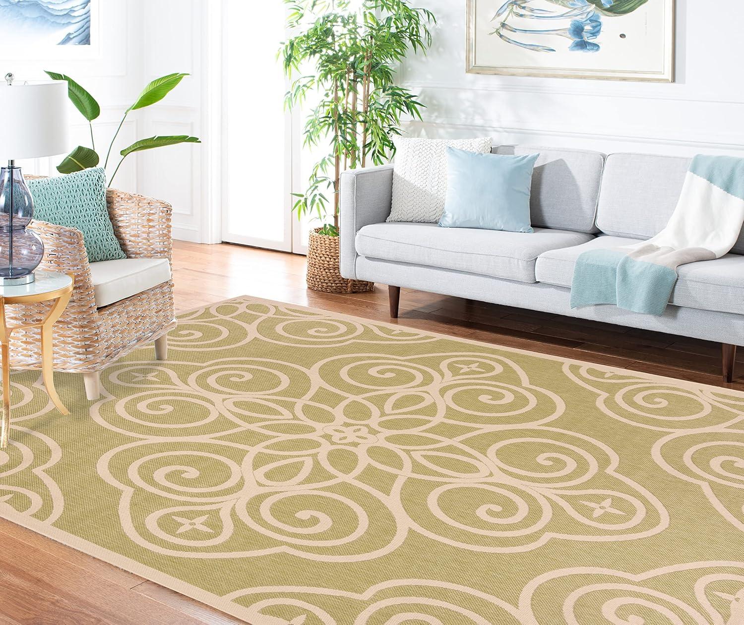 image:imageMartha Stewart x SAFAVIEH Outdoor Area Rug Collection 8 x 112 Cayenne Weather Resistant amp Washable Ideal for Patio Backyard Mudroom Deck Dining Space MSR4244231Lily Pad