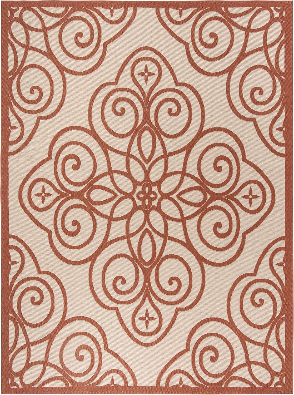 image:imageMartha Stewart x SAFAVIEH Outdoor Area Rug Collection 8 x 112 Cayenne Weather Resistant amp Washable Ideal for Patio Backyard Mudroom Deck Dining Space MSR4244231Cayenne