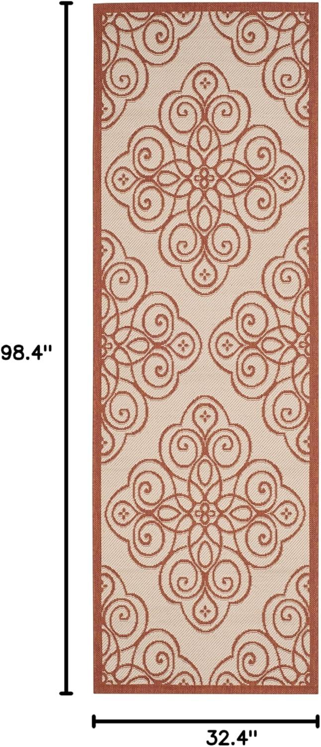 image:imageMartha Stewart x SAFAVIEH Outdoor Area Rug Collection 8 x 112 Cayenne Weather Resistant amp Washable Ideal for Patio Backyard Mudroom Deck Dining Space MSR4244231Cayenne