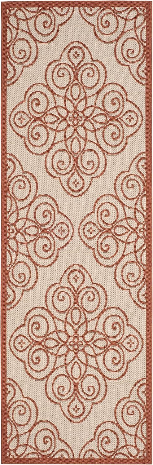 image:imageMartha Stewart x SAFAVIEH Outdoor Area Rug Collection 8 x 112 Cayenne Weather Resistant amp Washable Ideal for Patio Backyard Mudroom Deck Dining Space MSR4244231Cayenne