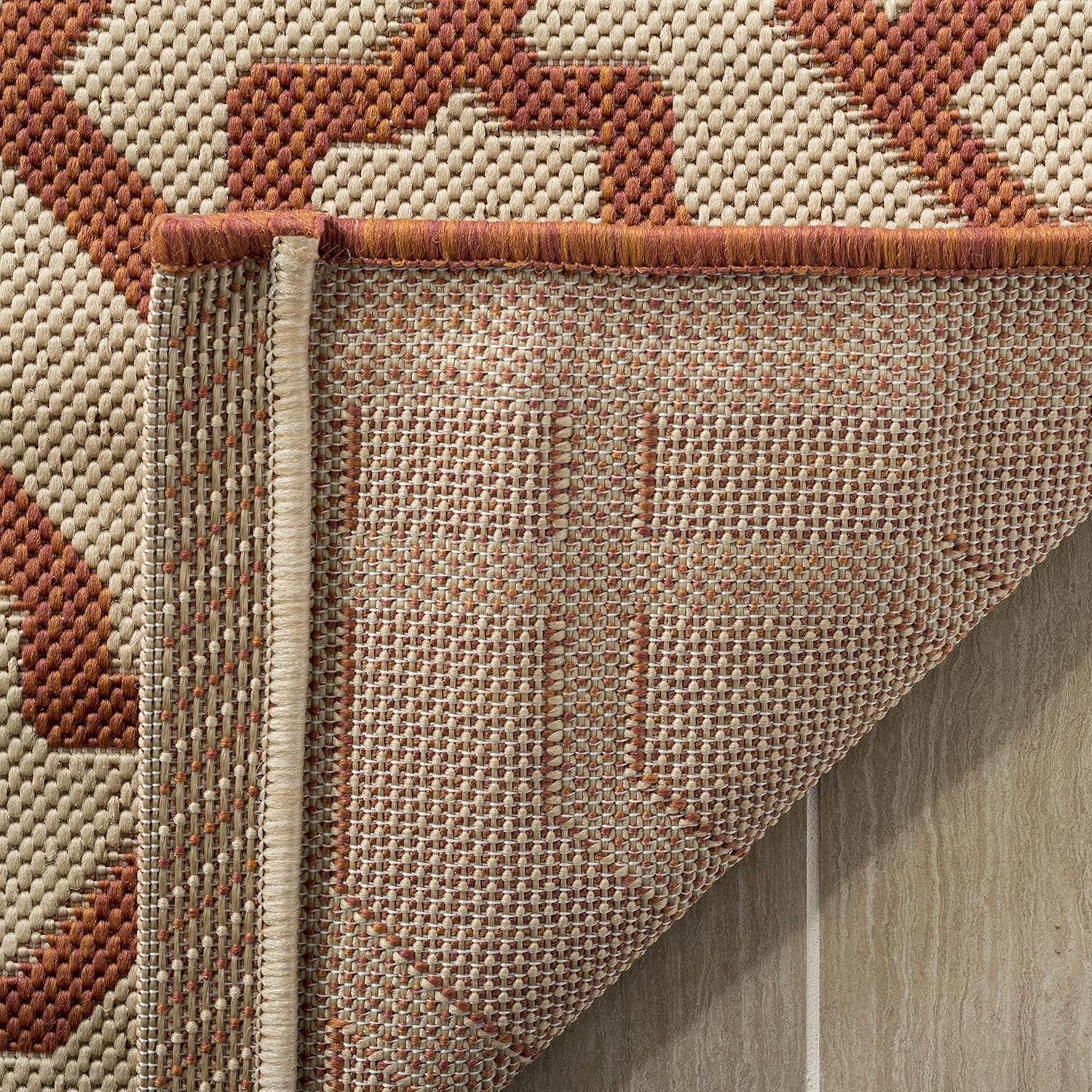 image:imageMartha Stewart x SAFAVIEH Outdoor Area Rug Collection 8 x 112 Sunken Pool Weather Resistant amp Washable Ideal for Patio Backyard Mudroom Deck Dining Space MSR4245213Cayenne