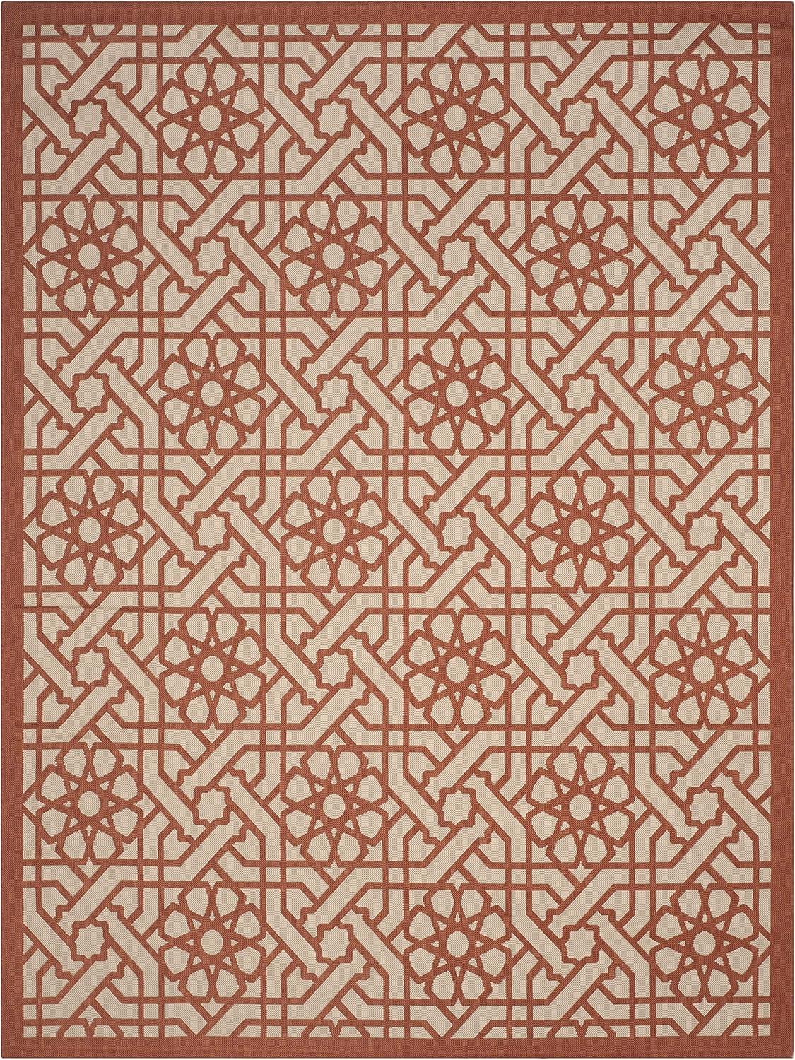 image:imageMartha Stewart x SAFAVIEH Outdoor Area Rug Collection 8 x 112 Sunken Pool Weather Resistant amp Washable Ideal for Patio Backyard Mudroom Deck Dining Space MSR4245213Cayenne