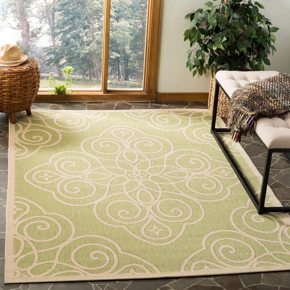 image:imageMartha Stewart x SAFAVIEH Outdoor Area Rug Collection 8 x 112 Cayenne Weather Resistant amp Washable Ideal for Patio Backyard Mudroom Deck Dining Space MSR4244231Lily Pad