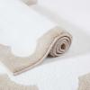 Martha Stewart – Bath Rug, Plush 100% Yarn-Dye Knit Rug, Soft Cushioned Feel Bathroom Rug with Skid-Resistant Latex Rubber Backing (Skylands Border Linen/White, 60″ x 22″)(Bedford Scallop White/Linen)