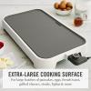 Martha Stewart 12” x 22” Electric Griddle, XL Ceramic Nonstick Flat Top Cooking Surface, Adjustable Temperature Dial, Drip Tray, Dishwasher Safe, 1500W Fast Even Heating, Pancakes & Eggs, Linen White(Linen White)