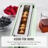 Martha Stewart 2 Slice Long Slot Toaster, Extra Wide for Sourdough & Bagels, 10 Setting Shade Control, Removable Crumb Tray, Self-Centering Design, Defrost/Reheat, Cancel, Slim Space-Saving, Linen(Honeydew Green)