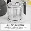 Martha Stewart 3 Cup Electric Food Chopper, Vegetable & Herb Mini Food Processor, 24oz BPA-Free Bowl, Stainless Steel Blades, Pour Spout, Dicing, Mincing, Chop & Puree, Dishwasher Safe, Linen(Caviar Gray)