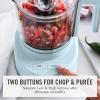 Martha Stewart 3 Cup Electric Food Chopper, Vegetable & Herb Mini Food Processor, 24oz BPA-Free Bowl, Stainless Steel Blades, Pour Spout, Dicing, Mincing, Chop & Puree, Dishwasher Safe, Linen(Sky Blue)