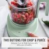 Martha Stewart 3 Cup Electric Food Chopper, Vegetable & Herb Mini Food Processor, 24oz BPA-Free Bowl, Stainless Steel Blades, Pour Spout, Dicing, Mincing, Chop & Puree, Dishwasher Safe, Linen(Honeydew Green)