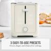 Martha Stewart 4 Slice Toaster, 10 Shade Settings with Defrost, Cancel, Bagel & Gluten-Free, Extra-Wide Self-Centering Slots for Waffles & Artisan Bread, Removable Crumb Tray, Cord Wrap, 1800W, Linen(Linen White)