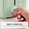 Martha Stewart 4 Slice Toaster, 10 Shade Settings with Defrost, Cancel, Bagel & Gluten-Free, Extra-Wide Self-Centering Slots for Waffles & Artisan Bread, Removable Crumb Tray, Cord Wrap, 1800W, Linen(Honeydew Green)