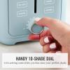 Martha Stewart 4 Slice Toaster, 10 Shade Settings with Defrost, Cancel, Bagel & Gluten-Free, Extra-Wide Self-Centering Slots for Waffles & Artisan Bread, Removable Crumb Tray, Cord Wrap, 1800W, Linen(Sky Blue)