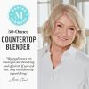 Martha Stewart 50oz Countertop Blender, Smoothie, Margarita & Ice Crushing Blender, BPA-Free Pitcher, 3 Speeds, 5 Presets, Auto-Clean Function, Dishwasher Safe, Stainless Steel Blades, Linen Cream(Sky Blue)