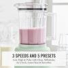 Martha Stewart 50oz Countertop Blender, Smoothie, Margarita & Ice Crushing Blender, BPA-Free Pitcher, 3 Speeds, 5 Presets, Auto-Clean Function, Dishwasher Safe, Stainless Steel Blades, Linen Cream(Honeydew Green)
