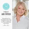 Martha Stewart 6QT Air Fryer, 6-in-1, Bake, Broil, Roast, Air Fry, Dehydrate, Reheat, Ceramic Non-Stick Basket, Crispy Results Fast, 400°F Max Temp, Shake Reminder, Auto Shut-Off, Linen Cream(Indigo Blue)
