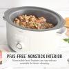 Martha Stewart 8 QT Slow Cooker, Programmable with Timer, 3 Heat Settings (Low, High, Warm), Nonstick Ceramic Removable Crock, Stovetop & Oven Safe, Glass Lid, Simmer, Reheat, Warm, Linen(Linen White)